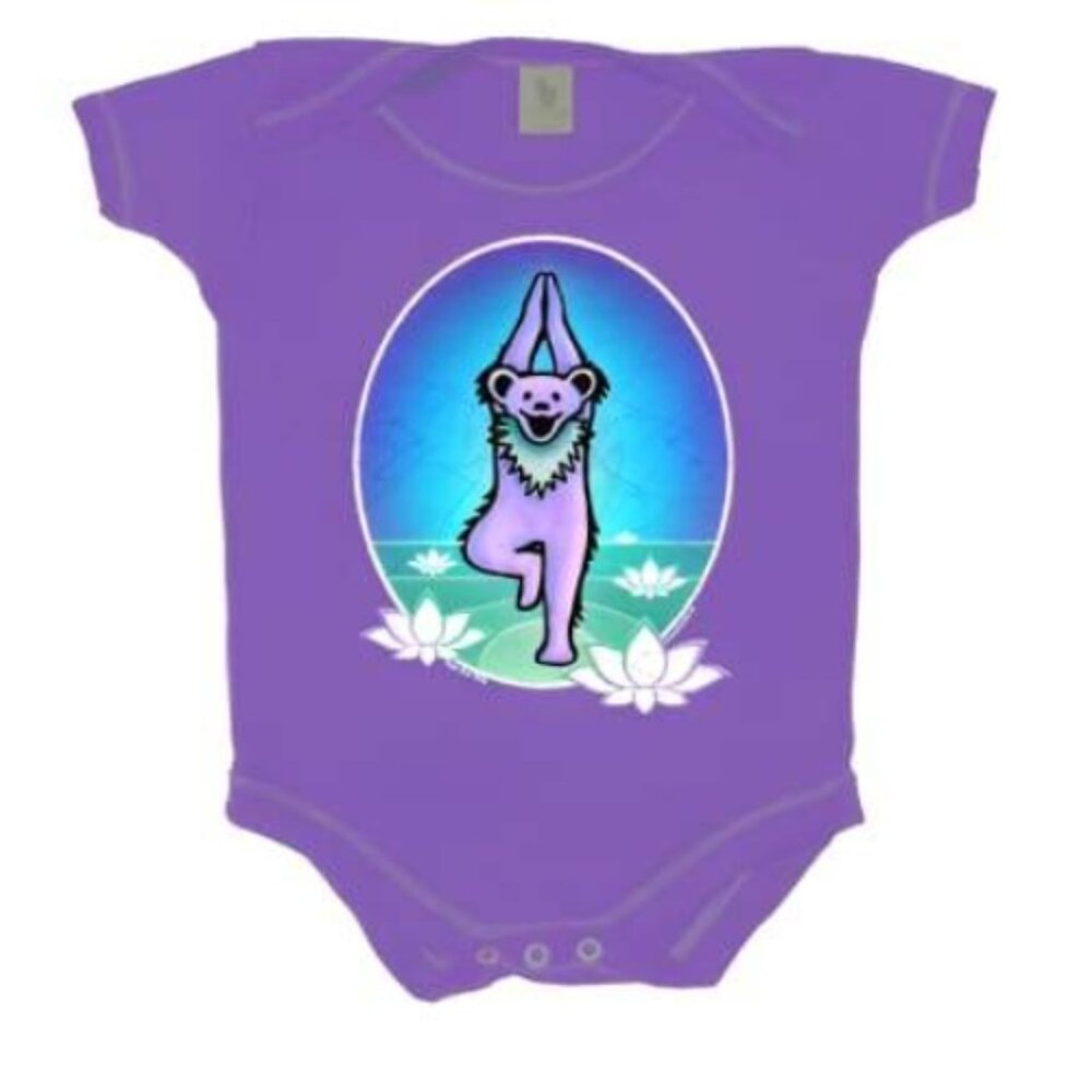 Grateful Dead - Yoga Dancing Bear Baby Onesie